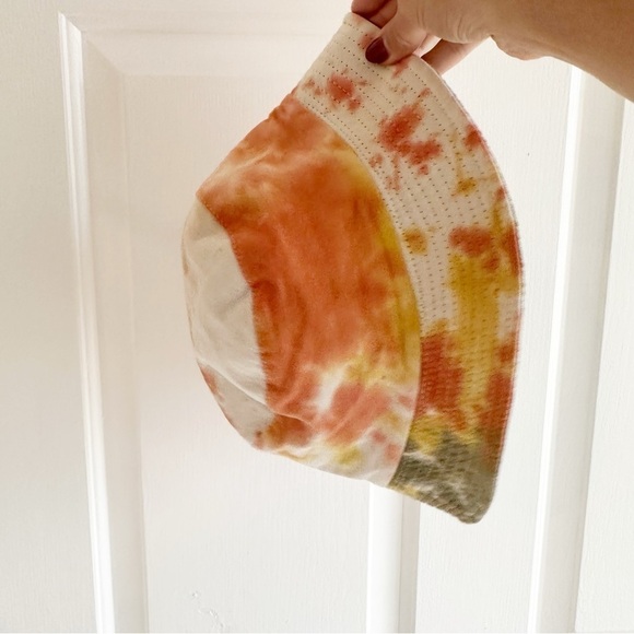 Vintage‎ Y2K Tie Dye Orange Tan Bucket Hat - Picture 1 of 4